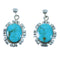 Turquoise Sterling Silver Southwest Post Dangle Earrings RX106461